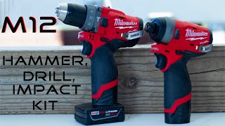 M12 FUEL 12Volt LiIon Brushless Cordless Hammer Drill and Impact Driver Combo Kit [upl. by Ellehcyar250]