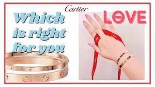 CARTIER LOVE BRACELET SMALL vs REGULAR SIZE  Which Is Right For You  My First Luxury [upl. by Tneciv]