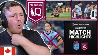 HOCKEY FAN REACTS State of Origin Game 1 2024  NSW Blues vs QLD Maroons [upl. by Nahguav]