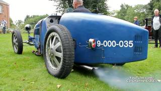 Bugatti Type 35 B  Very loud start up 1 of 45 ever build 1080p HD [upl. by Berenice]