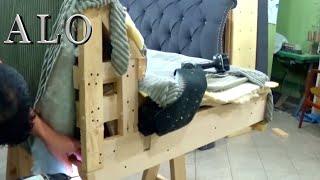 HOW TO REMOVE AN ARM OFF A SOFA  ALO Upholstery [upl. by Elirpa]