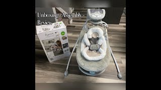 Ingenuity DreamComfort Inlighten Cradling Swing amp Rocker  Townsend  Unboxing  Assembly  Review [upl. by Novaj]