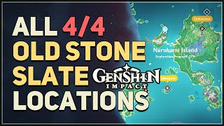 All 4 Old Stone Slate Locations Genshin Impact [upl. by Mignonne636]