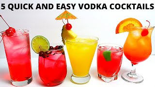 5 Easy Vodka Cocktails [upl. by Aihsined181]