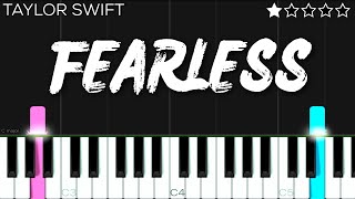 Taylor Swift  Fearless  EASY Piano Tutorial [upl. by Orecic579]