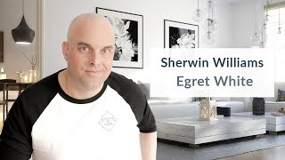 Sherwin Williams Egret White Color Review [upl. by Bloxberg29]