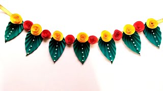 Diy Door toranDoor Hanging Idea  Toran Making Idea How to make flower Toran  Toran for festivals [upl. by Adrial944]