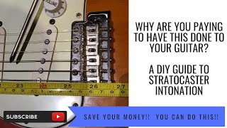 How to adjust your Intonation  Fender Stratocaster [upl. by Elicul]