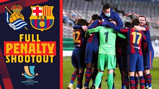 🧤 FULL PENALTY SHOOTOUT of the Spanish Super Cup Real Sociedad 11 Barça 🧤 [upl. by Aihtak240]