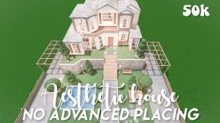 50k Aesthetic no advanced placing hillside house  Bloxburg speedbuild [upl. by Mian256]