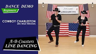 COWBOY CHARLESTON  Line Dance Demo amp Walk Through [upl. by Yoong]