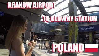 Krakow Airport To Glowny Train Station In The City Center [upl. by Ahsenauj196]