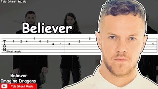 Imagine Dragons  Believer Guitar Tutorial [upl. by Araem]