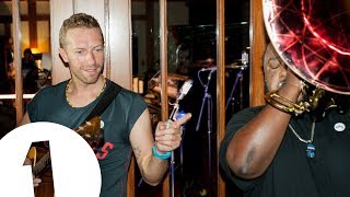 Chris Martin performs Hymn For The Weekend in the Live Lounge [upl. by Ahseiyk450]