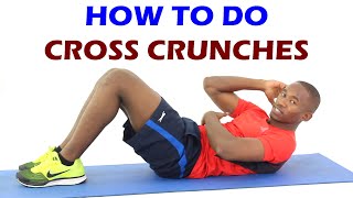 How to Do Cross Crunches  Exercise Of The Day 25 [upl. by Loise581]