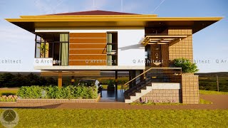 3 BEDROOM TROPICAL HOUSE  ELEVATED FLOOD PROOF HOUSE DESIGN  MODERN BAHAY KUBO AMAKAN INSPIRED [upl. by Atinrahs]