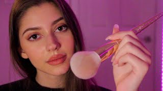 ASMR Inaudible Whispering  FaceMic Brushing  Mouth Sounds [upl. by Dulcine]