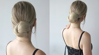 HOW TO SLEEK LOW BUN HAIRSTYLE  Slick Bun [upl. by Howell]