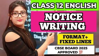 Notice writing class 12  Notice format class 12 [upl. by Vincenty754]