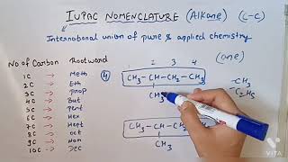 IUPAC NOMENCLATURE of alkane carbon compound class 10 [upl. by Tenner]