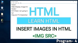 How to Insert an Image in HTML using Notepad [upl. by Kathrine268]