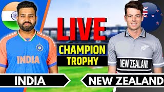 India vs New Zealand Match 12  Live Cricket Match Today  IND vs NZ  Champions Trophy Last 40 Ov [upl. by Odraccir]