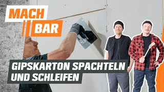 Gipskarton spachteln und schleifen  OBI [upl. by Dean]