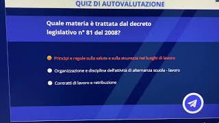 ALTERNANZA SCUOLA LAVORO MODULO 2 QUIZ DI AUTOVALUTAZIONE [upl. by Deenya]