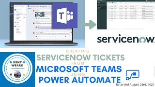 042  Creating ServiceNow Tickets from Microsoft Teams Message using Power Automate [upl. by Yoral475]