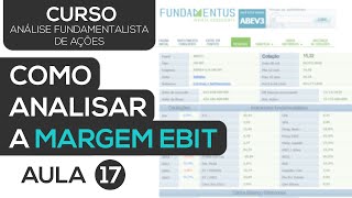 COMO ANALISAR A MARGEM EBIT DE UMA EMPRESA  CURSO ANÃLISE FUNDAMENTALISTA DE AÃ‡Ã•ES  AULA 17 [upl. by Eneles]