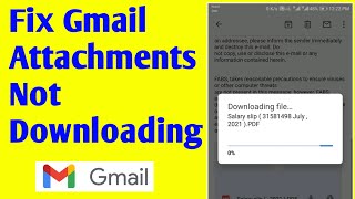 How To Fix Gmail attachments not downloading in the Gmail app [upl. by Madelin]