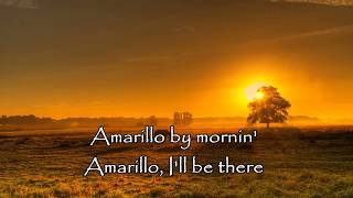 AMARILLO BY MORNING  lower key Karaoke [upl. by Sinai44]