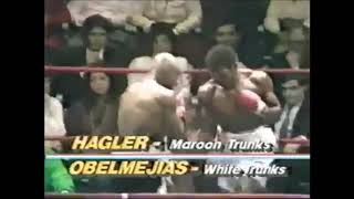 Marvin Hagler Vs Fulgencio Obelmejias II Highlights [upl. by Vinnie]