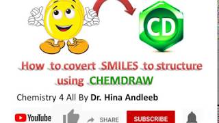 SMILES to structure using ChemDraw [upl. by Imef]