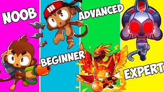 Noob Beginner Advanced Expert  BTD6 Strategies [upl. by Aevin410]