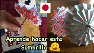 Cómo hacer esta sombrilla origami FACIL [upl. by Annuahsal]