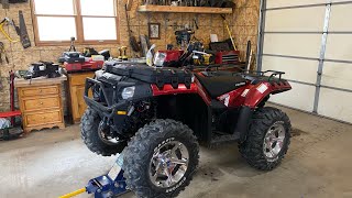 Polaris sportsman 550 oil change [upl. by Asabi]