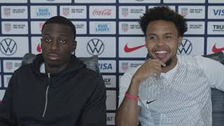 Weston McKennie amp Tim Weah  September Training Camp Press Conference  September 7 2023 [upl. by Garrick]