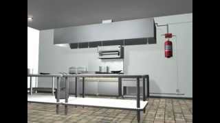 Kitchen Knight II Fire Supression System from PyroChem [upl. by Sofko]