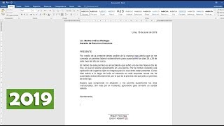 Carta de permiso para ausentarse del trabajo 2020 [upl. by Bencion]