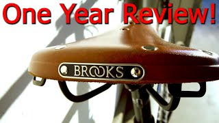 Brooks B17 Saddle Review ONE FULL YEAR RIDING brooks saddle [upl. by Norved]