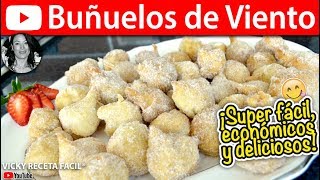 Cómo hacer BUÑUELOS DE VIENTO  Vicky Receta Facil [upl. by Anak]