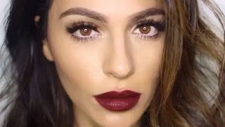 Dark Lipstick Makeup Tutorial  Lipstick Tutorial  Teni Panosian [upl. by Imoyn]