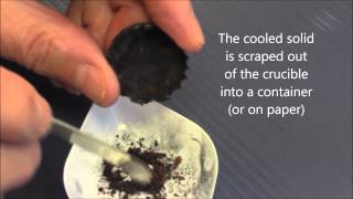 Carbon reduction of Copper Oxide [upl. by Lavena]