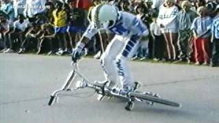 GT FREESTYLE TEAM Flatland BMX Tricks 1980s stuntabiker [upl. by Tacita]