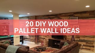 20 DIY Wood Pallet Wall Ideas [upl. by Eggleston]