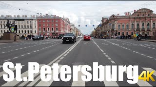 Driving in St Petersburg Russia 4k 60fps [upl. by Simonette]