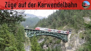 Züge auf der Karwendelbahn Trains on the Mittenwald railway [upl. by Branscum779]