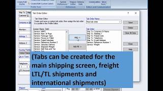 UPS WorldShip  Tab Order Editor [upl. by Engelhart]