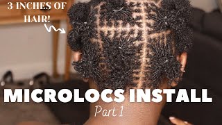 DIY MICROLOCS INSTALL  Part 1  partinggrid interlocking short hair starter locs [upl. by Erminna300]